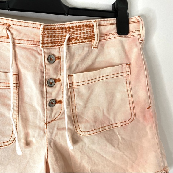 Anthropologie Light Pink High Rise Chino Shorts - Picture 3 of 8